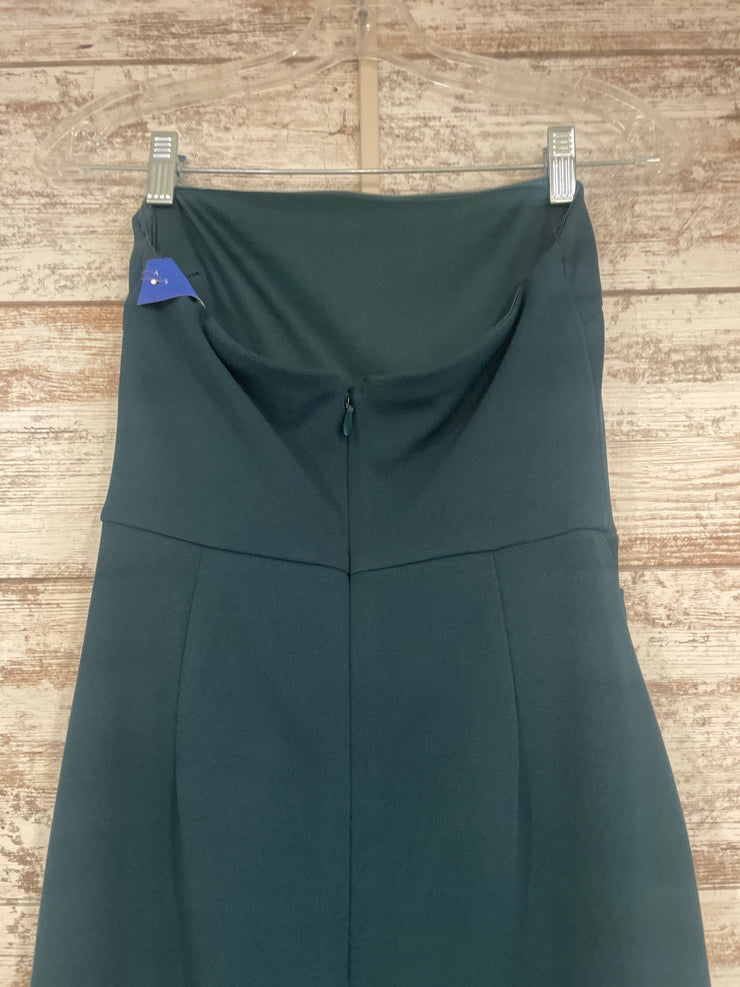 GREEN LONG EVENING GOWN