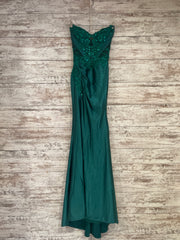 GREEN SPARKLY LONG EVENING GOW