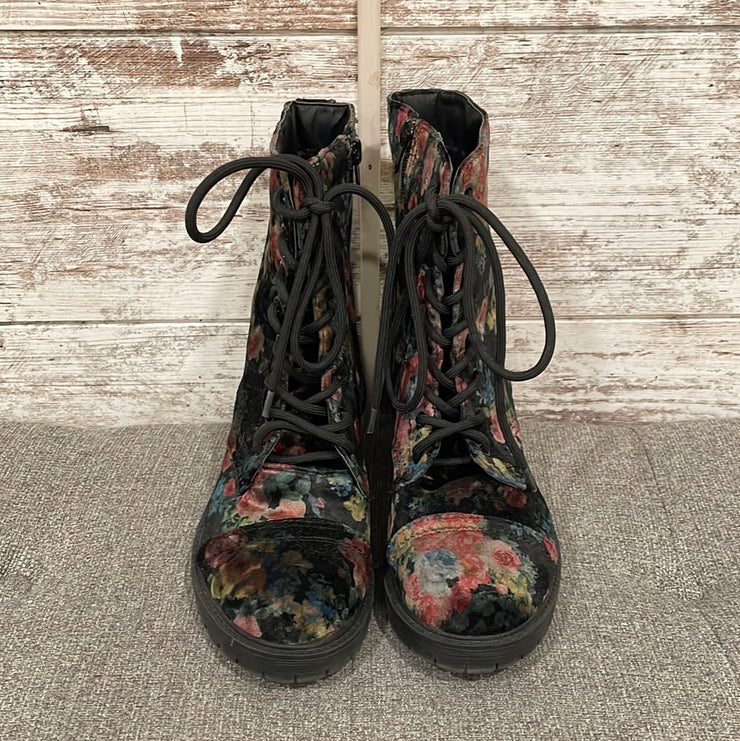 BLACK/FLORAL BOOTS (NEW) $140