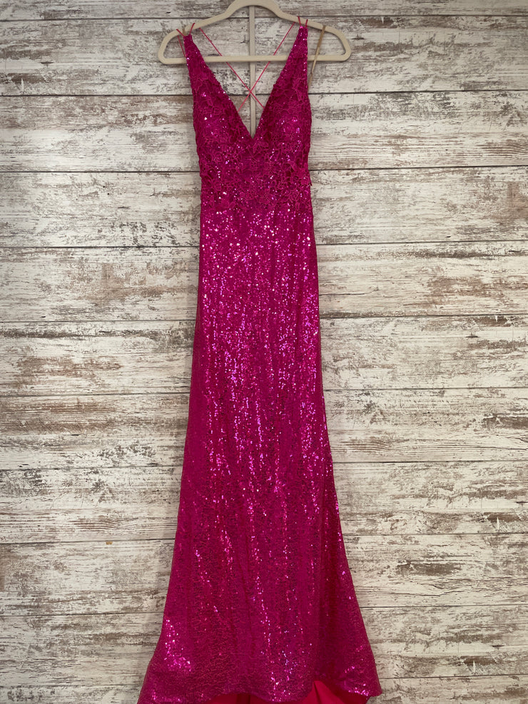 PINK SPARKLY LONG DRESS (NEW)