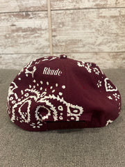 BURGUNDY/WHITE HAT $198