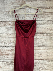 BURGUNDY LONG EVENING GOWN