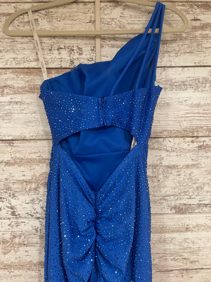 ROYAL BLUE SPARKLY LONG DRESS