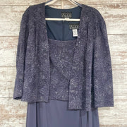 BLUE/GRAY 2 PC. LONG DRESS SET