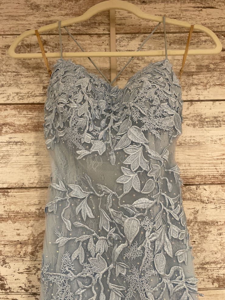 BLUE/FLORAL MERMAID GOWN