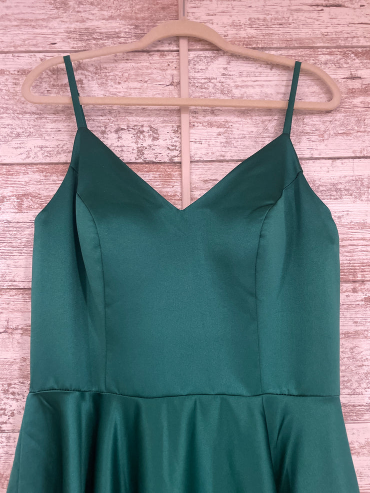 GREEN A LINE GOWN