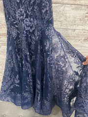 NAVY SPARKLY MERMAID GOWN