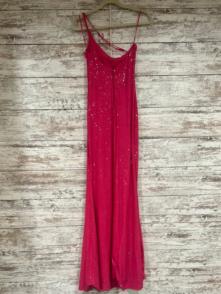 PINK FULL SEQUIN LONG DRESS