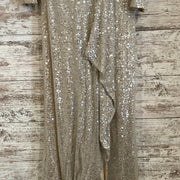 GOLD LONG SLEEVE LONG DRESS