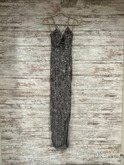 SILVER SEQUIN LONG DRESS