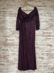 PURPLE SEQUIN LONG DRESS (NEW)