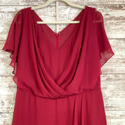 BURGUNDY LONG EVENING GOWN