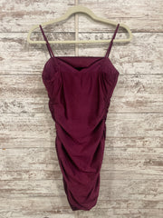 BURGUNDY SPARKLY SHORT DRESS