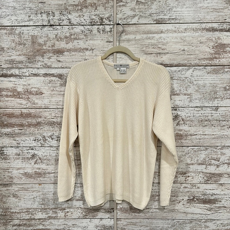 IVORY RAYON/COTTON SWEATER