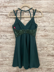 GREEN SPARKLY TOP SHORT DRESS