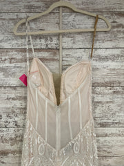 WHITE BEADED LONG DRESS (NEW)