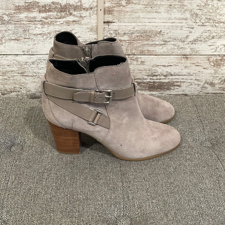 GRAY SUEDE BOOTIES $189