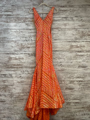 ORANGE SEQUIN MERMAID GOWN