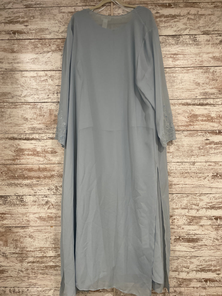 BLUE 2 PC. LONG DRESS SET