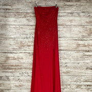 RED SPARKLY LONG EVENING GOWN