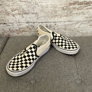 BLACK/WHITE SLIP ON SHOES $60