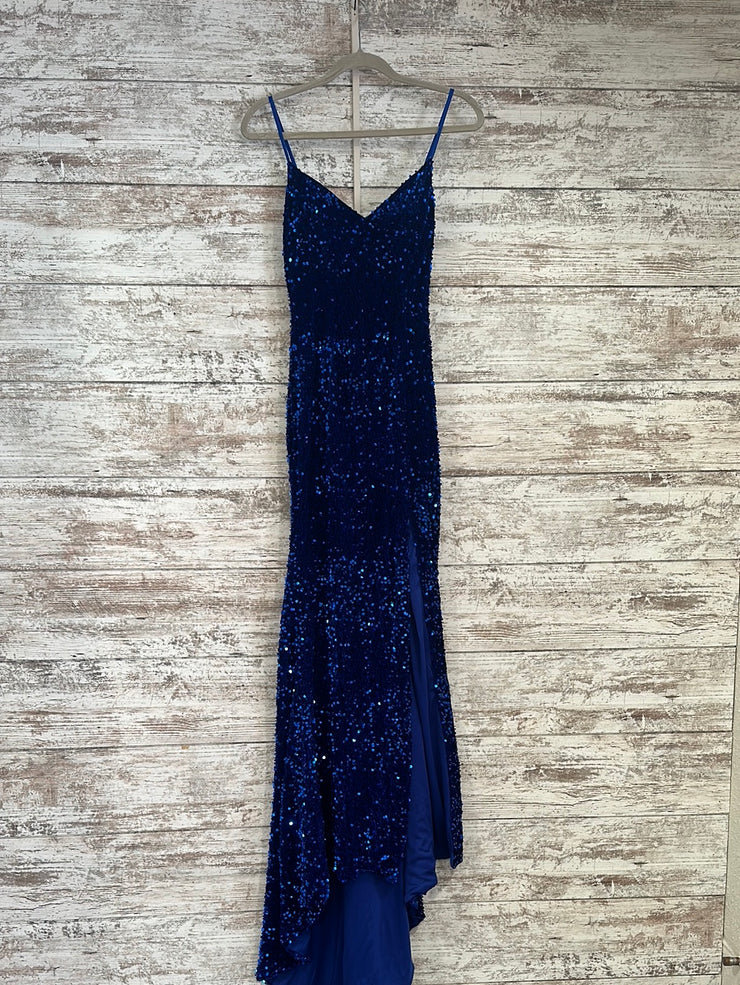 ROYAL BLUE SEQUIN LONG DRESS