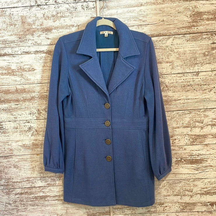 BLUE WOOL LONG JACKET $149