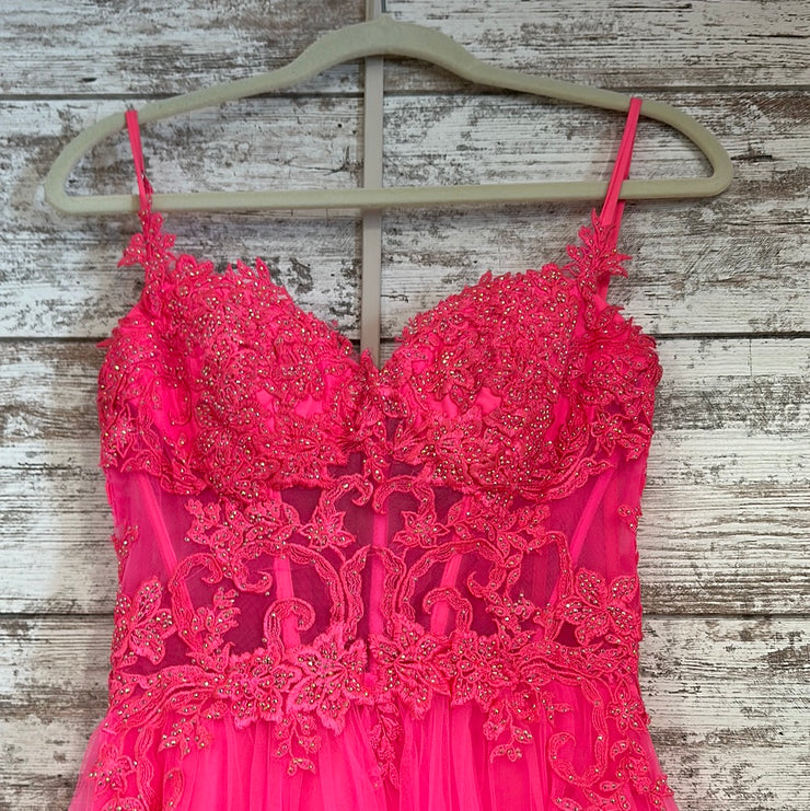 PINK A LINE GOWN