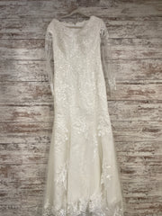 WHITE/FLORAL WEDDING GOWN-NEW