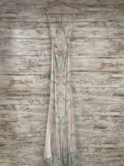 WHITE/BLUE/PINK BEADED DRESS