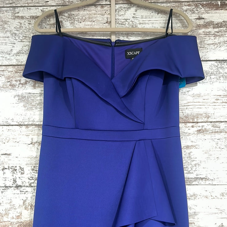 ROYAL BLUE LONG EVENING GOWN