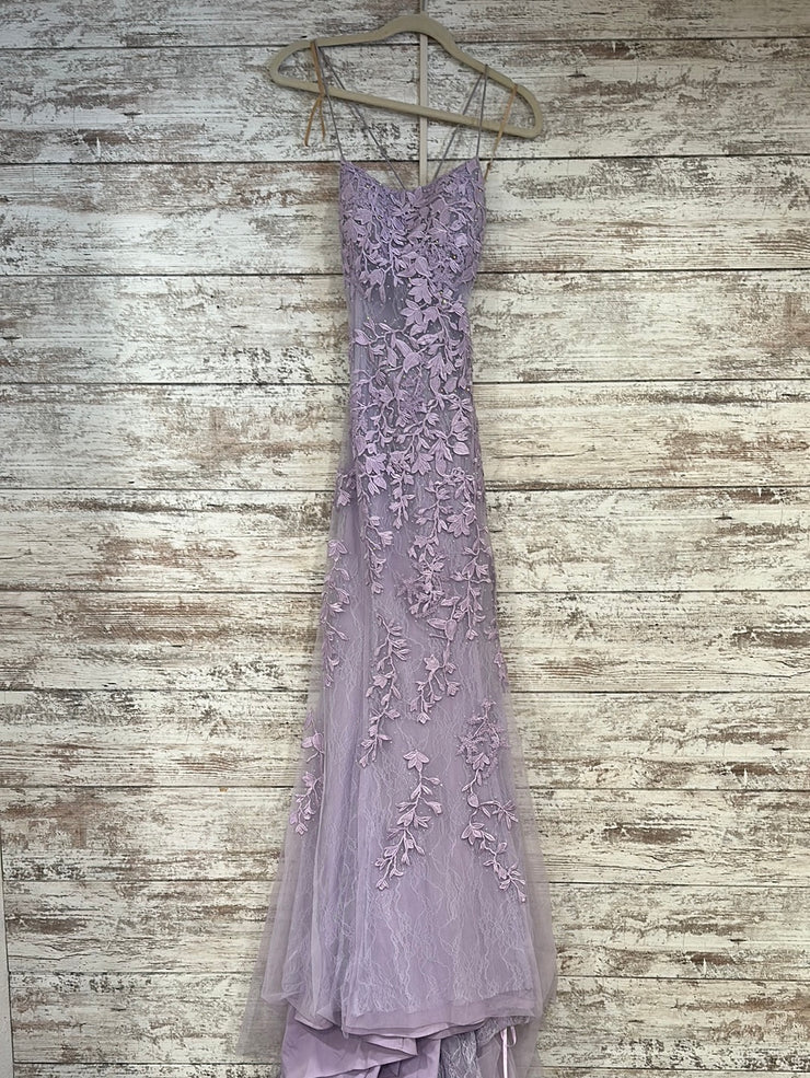 LAVENDER LACE MERMAID GOWN