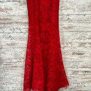 RED LACE LONG DRESS (NEW)