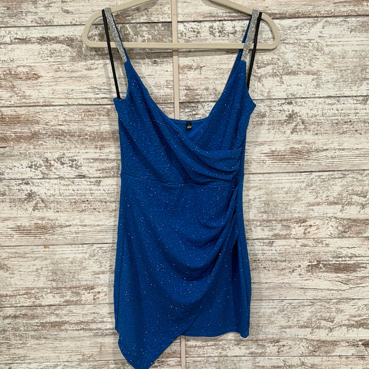 BLUE SPARKLY SHORT DRESS (NEW)