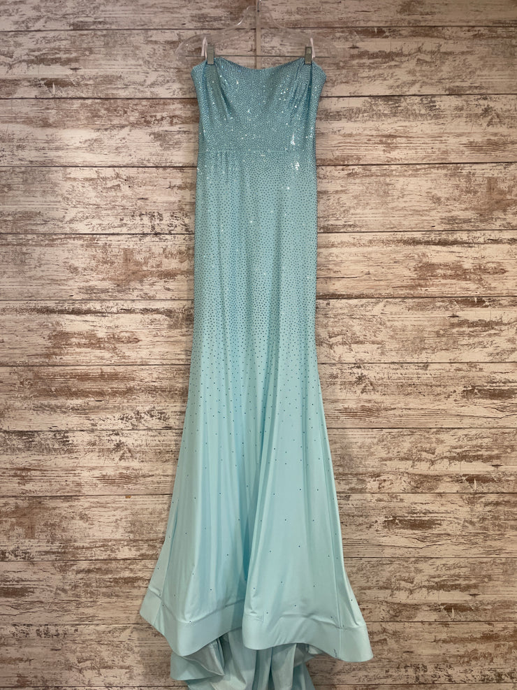 BLUE SPARKLY MERMAID GOWN
