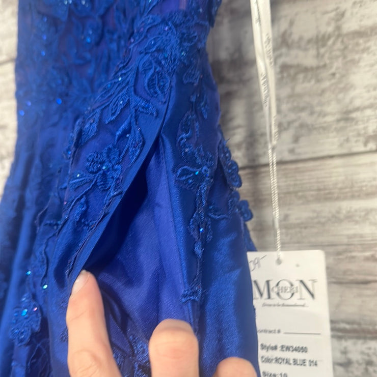 ROYAL BLUE A LINE GOWN (NEW)