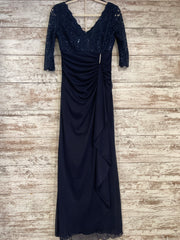 NAVY LONG EVENING GOWN