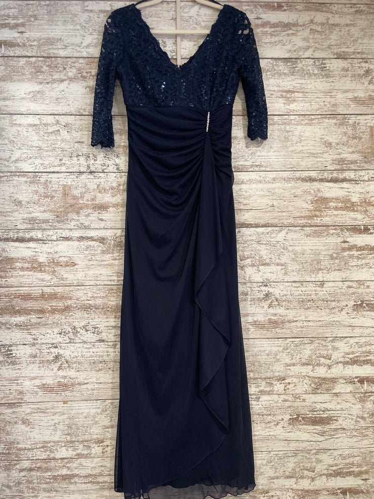 NAVY LONG EVENING GOWN