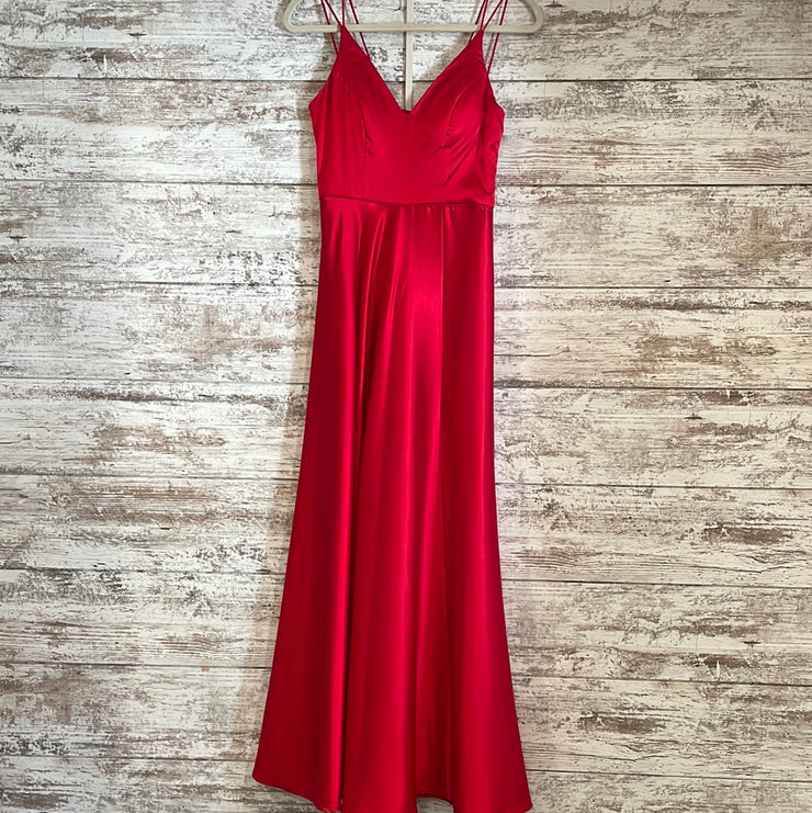RED A LINE GOWN