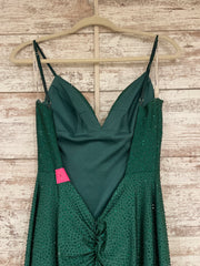 GREEN HOT STONE LONG DRESS