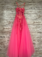 PINK/FLORAL A LINE GOWN (NEW)