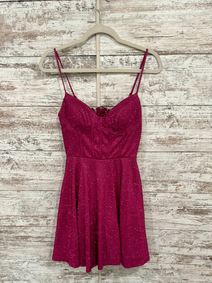 PINK SPARKLY SHORT DRESS