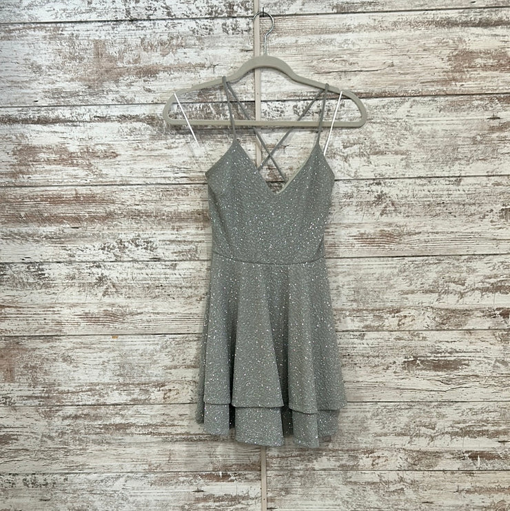 GREEN SPARKLY SHORT DRESS