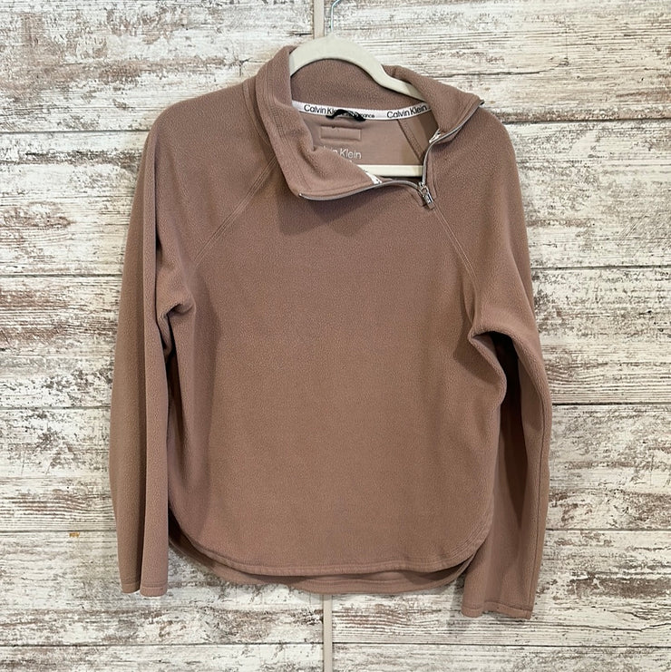 TAN 1/4 ZIP SWEATSHIRT