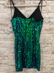 GREEN SEQUIN SHORT DRESS - NEW