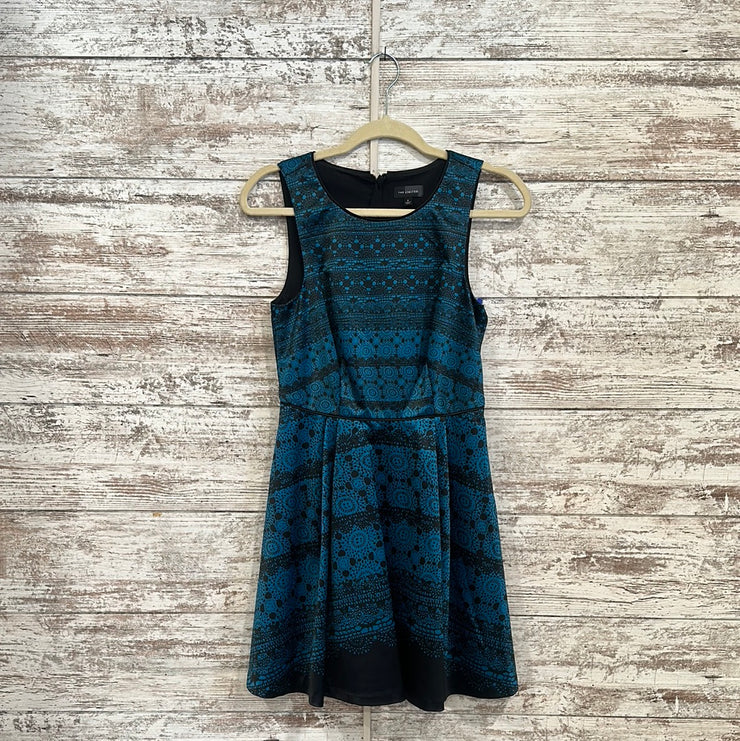 TEAL/BLACK SHORT DRESS