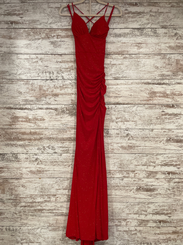 RED SPARKLY LONG DRESS (NEW)