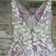 LAVENDER/WHITE FLORAL A LINE