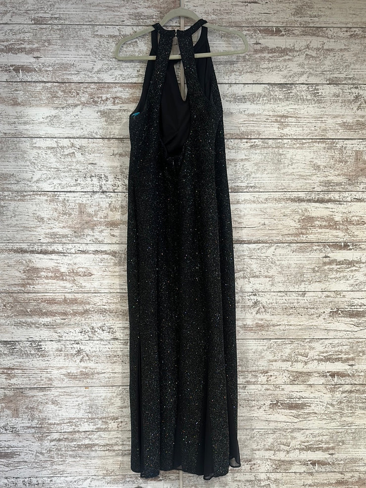 BLACK SPARLY LONG EVENING GOWN