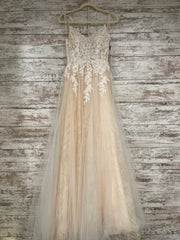 IVORY/FLORAL A LINE GOWN (NEW)